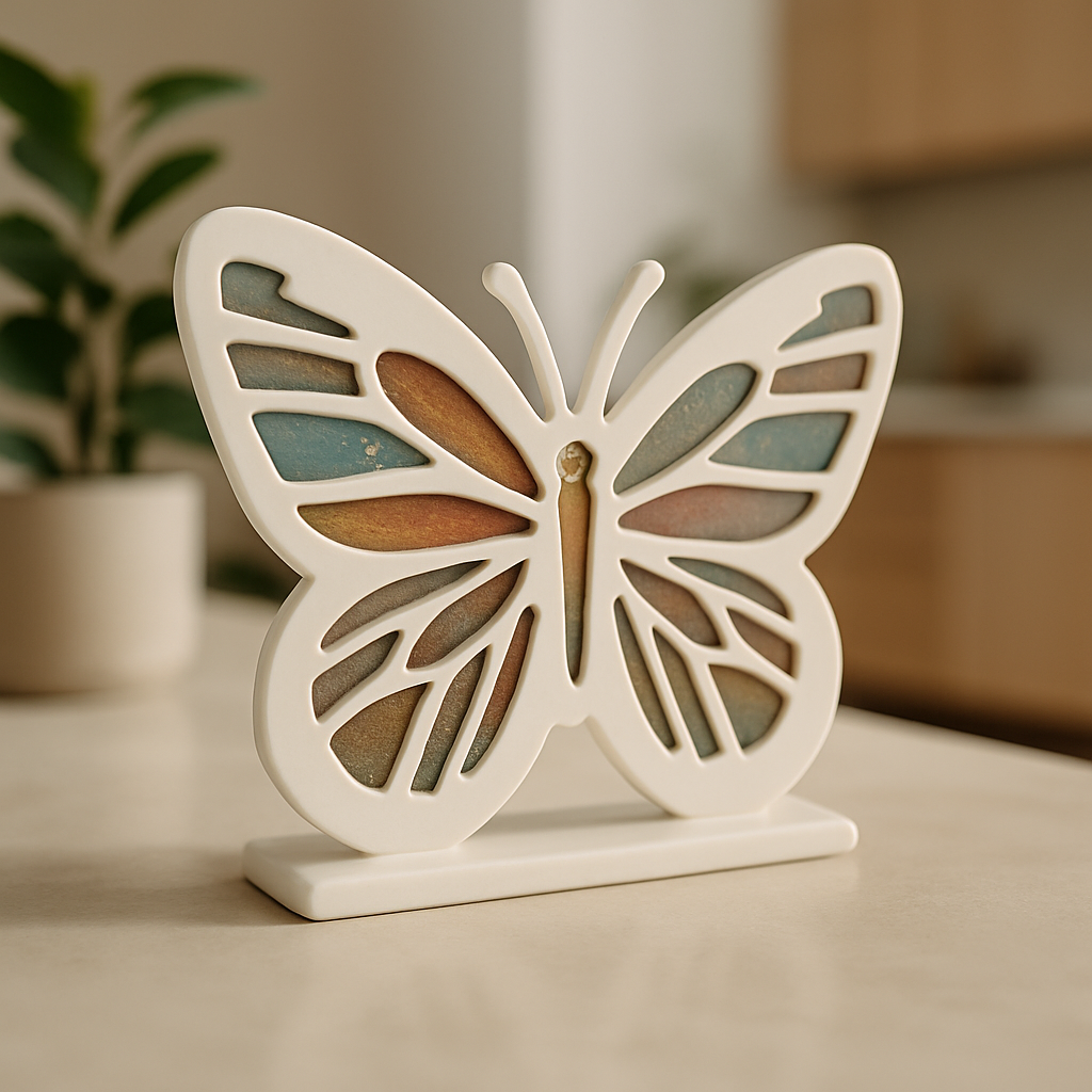 Papillon Grace – Abstract Butterfly Resin Sculpture