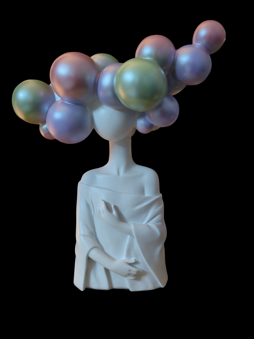 Dream Aura – Artistic colorful Bubble Head Sculpture