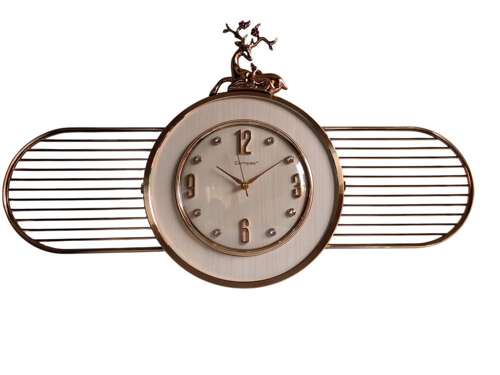 Luxury Golden Antelope Wall Clock – Modern Artistic Design