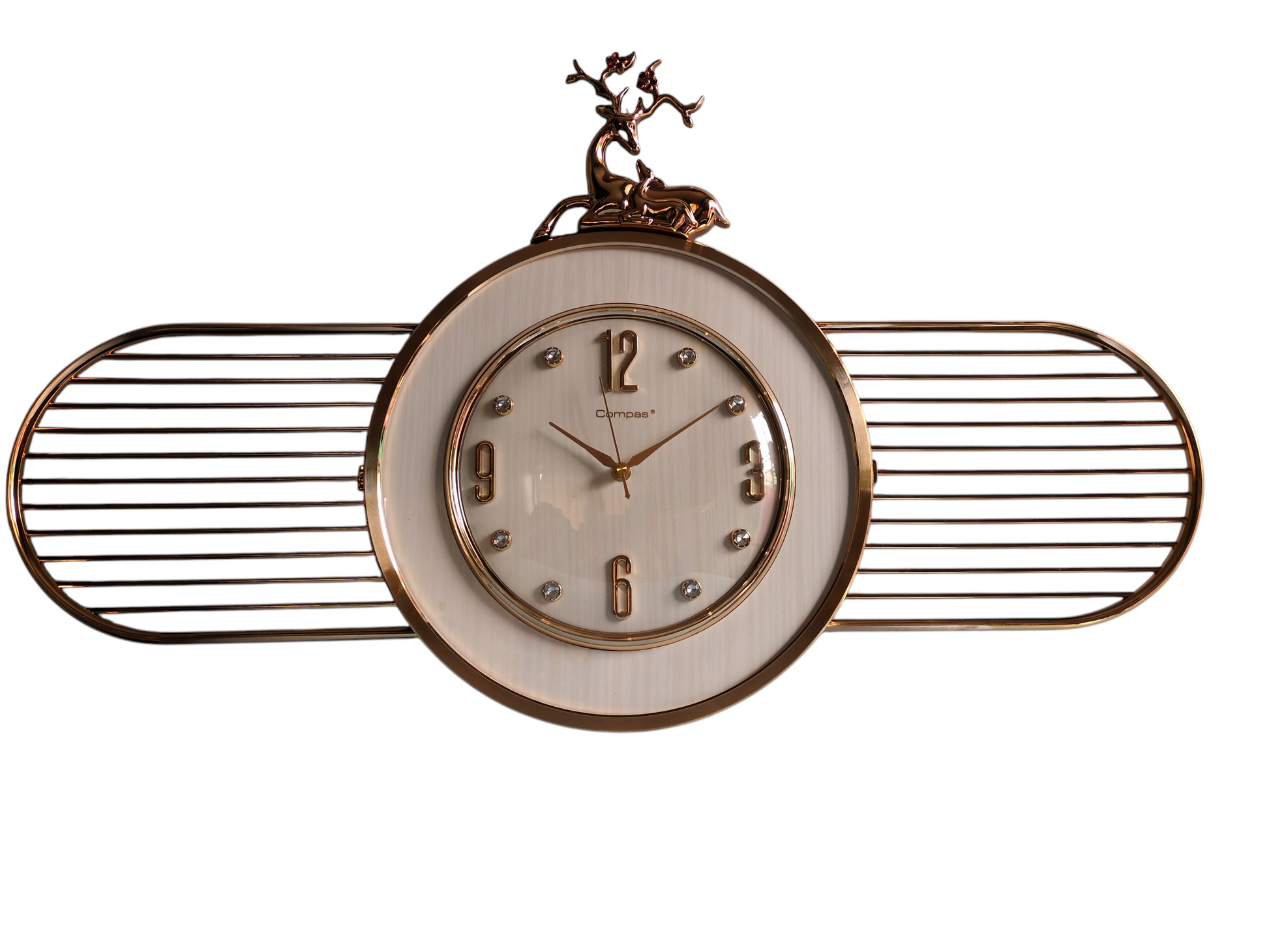 Luxury Golden Antelope Wall Clock – Modern Artistic Design