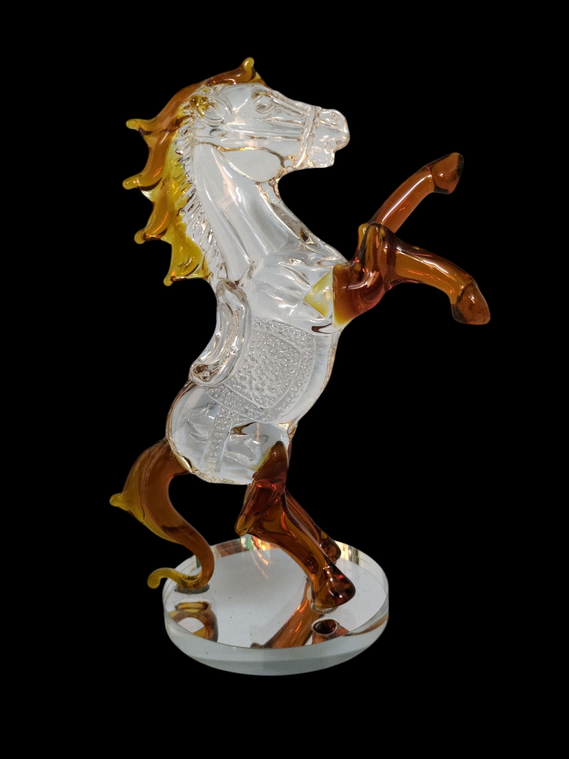 Crystal Rearing Horse Figurine – Symbol of Speed & Power