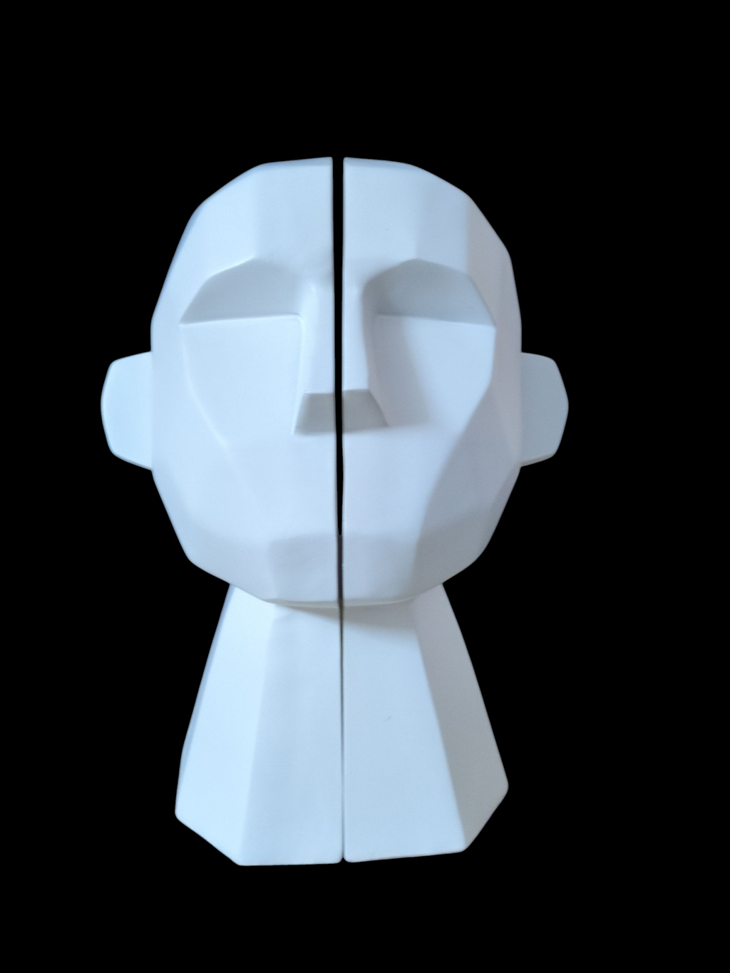Duality – Designer Bookend Sculpture (White)