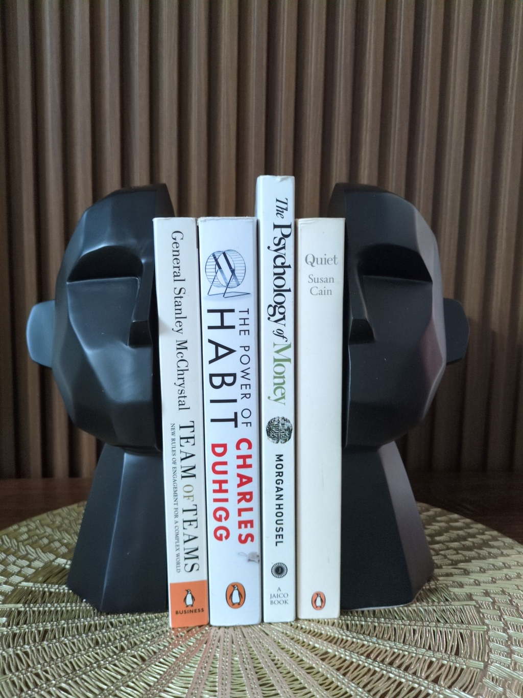 Duality – Designer Bookend Sculpture (Black)