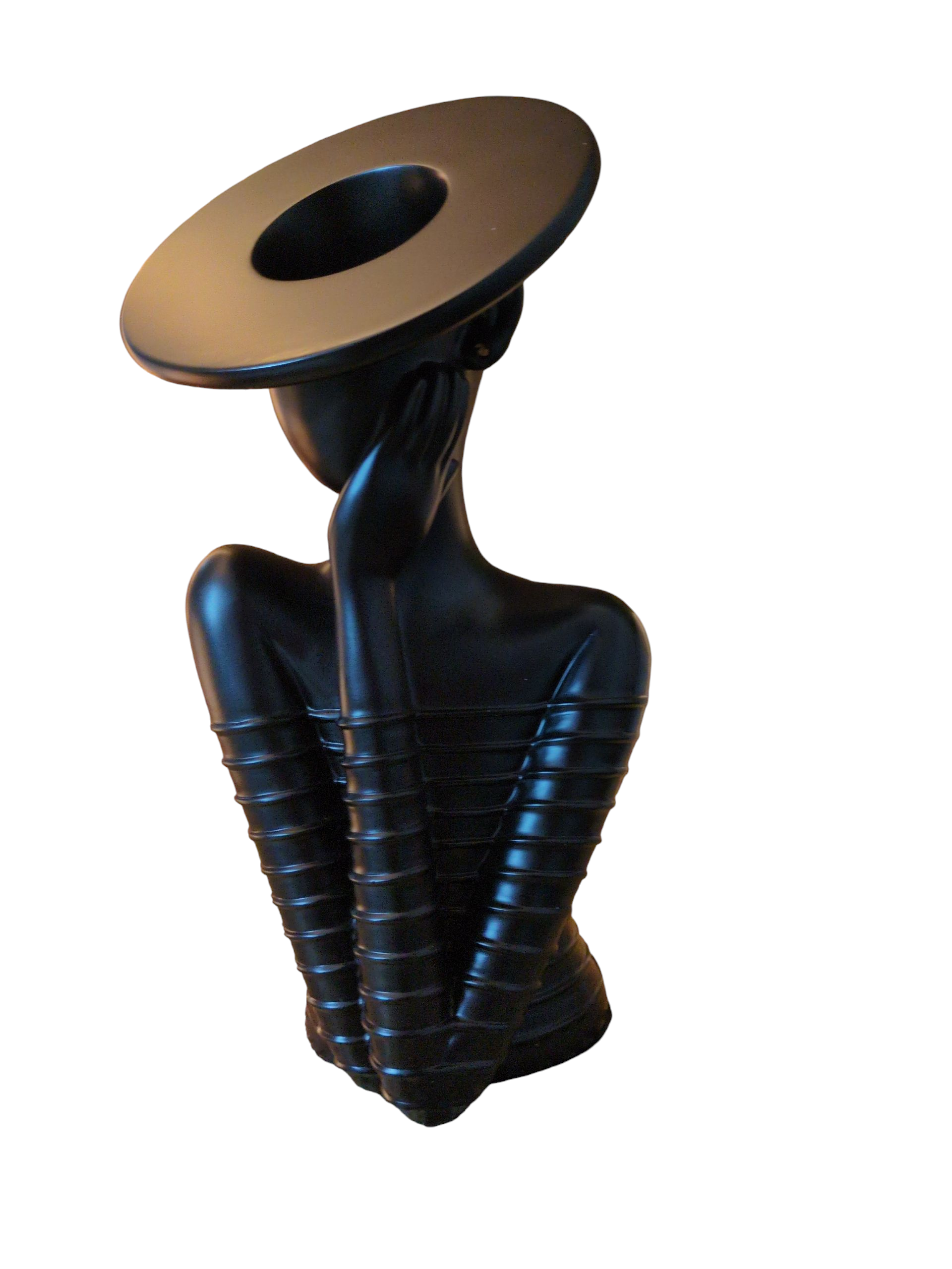 The Vogue Muse – Modern Abstract Woman Sculpture (Black)