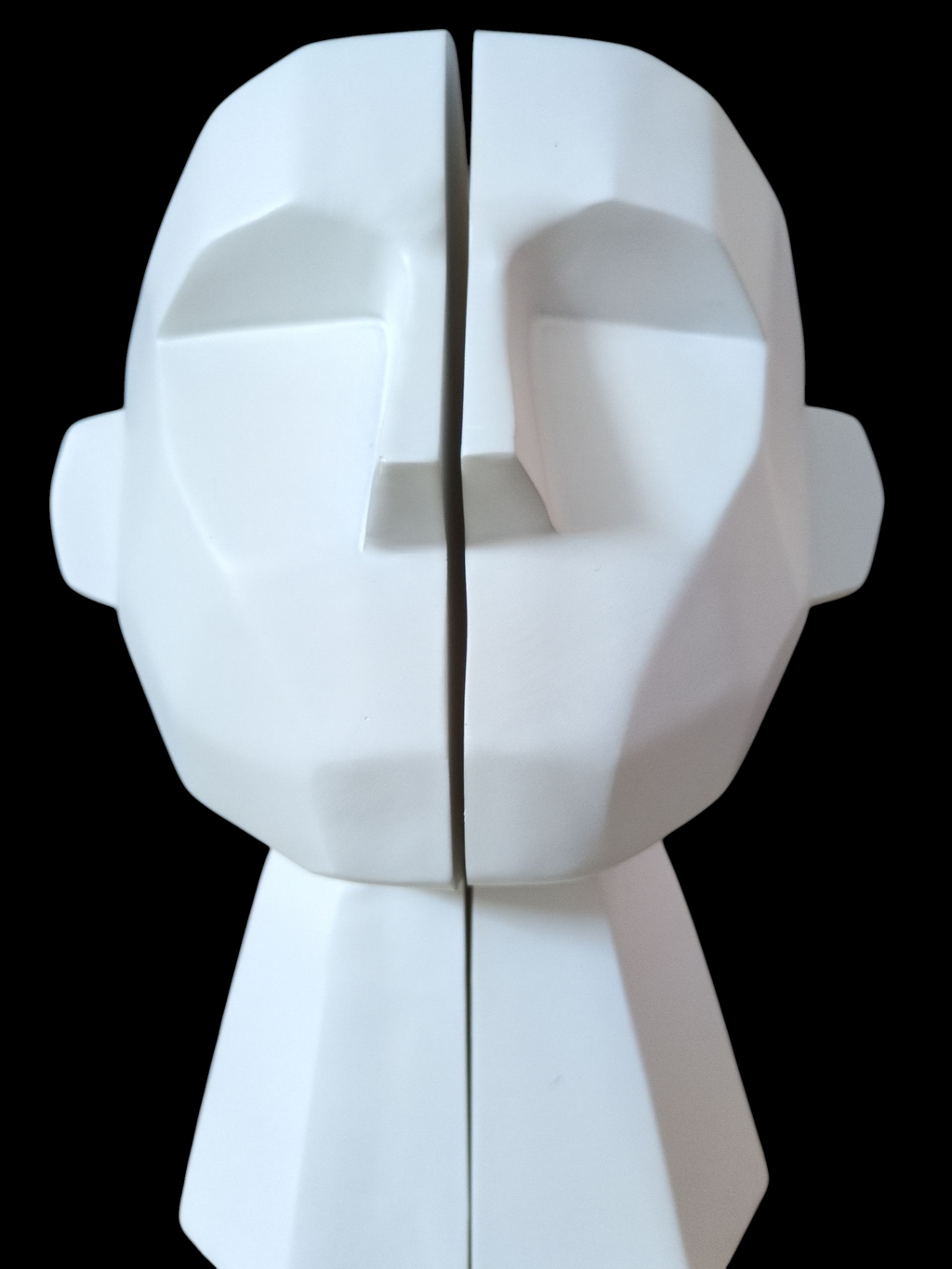 Duality – Designer Bookend Sculpture (White)