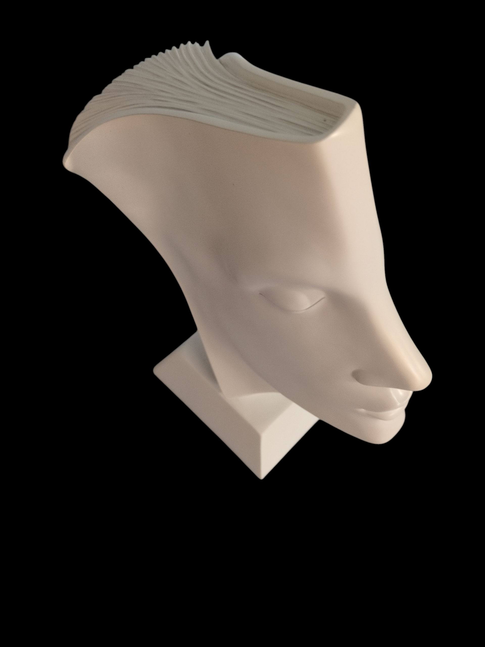 Whispered Thoughts – Abstract Face Sculpture (White)