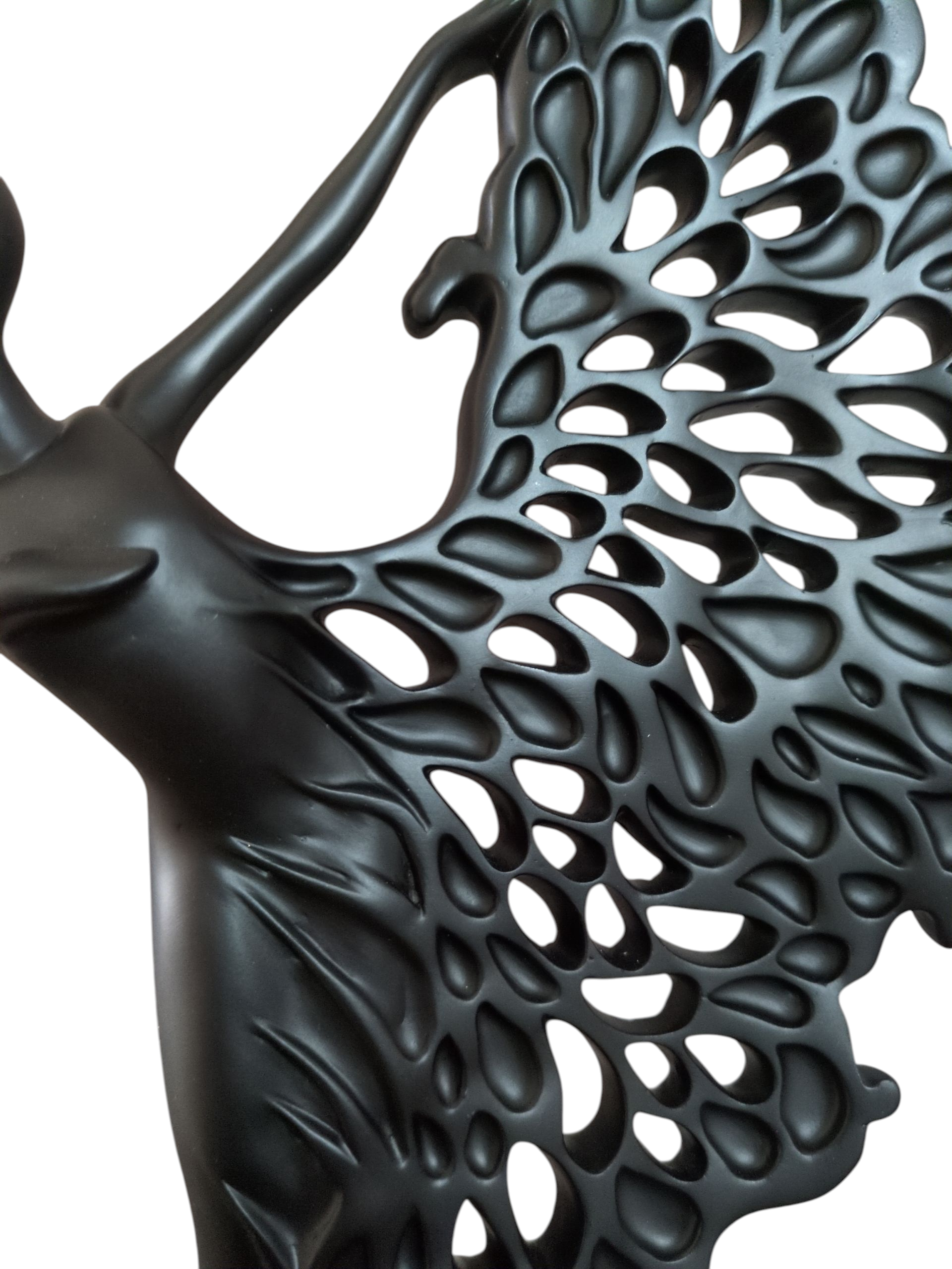 Ethereal Grace – Abstract Dancing Lady Sculpture (Black)