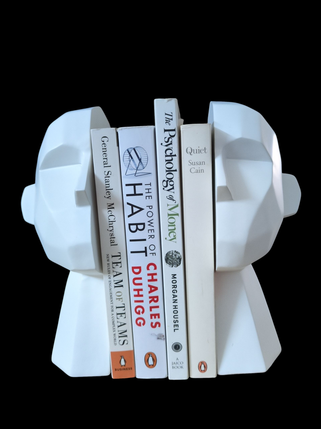 Duality – Designer Bookend Sculpture (White)