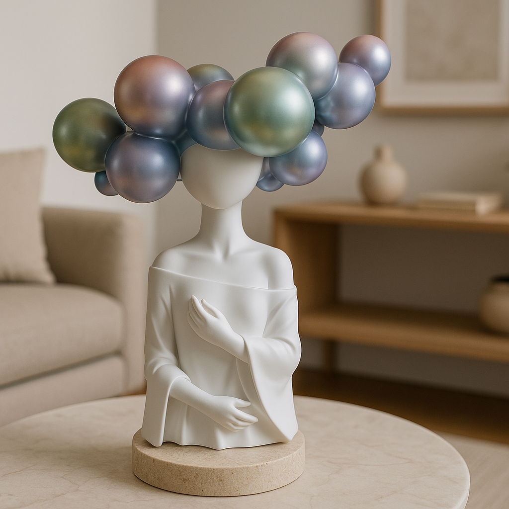 Dream Aura – Artistic colorful Bubble Head Sculpture