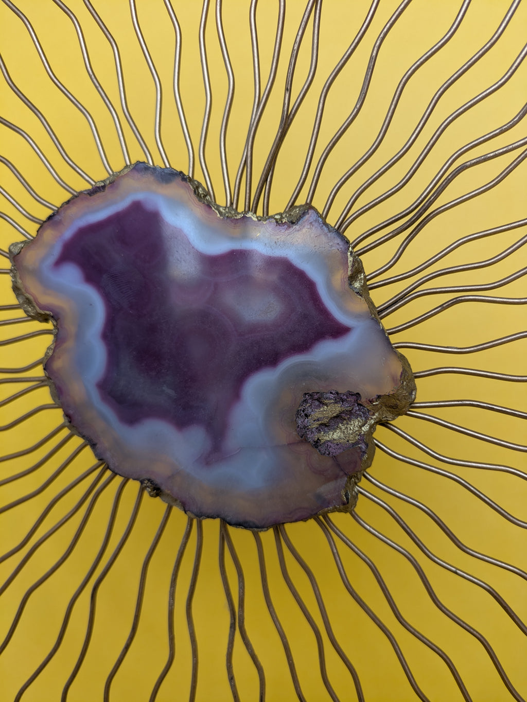Geode Radiance Wheel with Marble Base – Artistic Home Accent