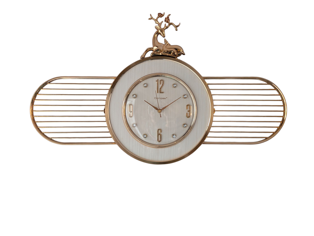 Luxury Golden Antelope Wall Clock – Modern Artistic Design