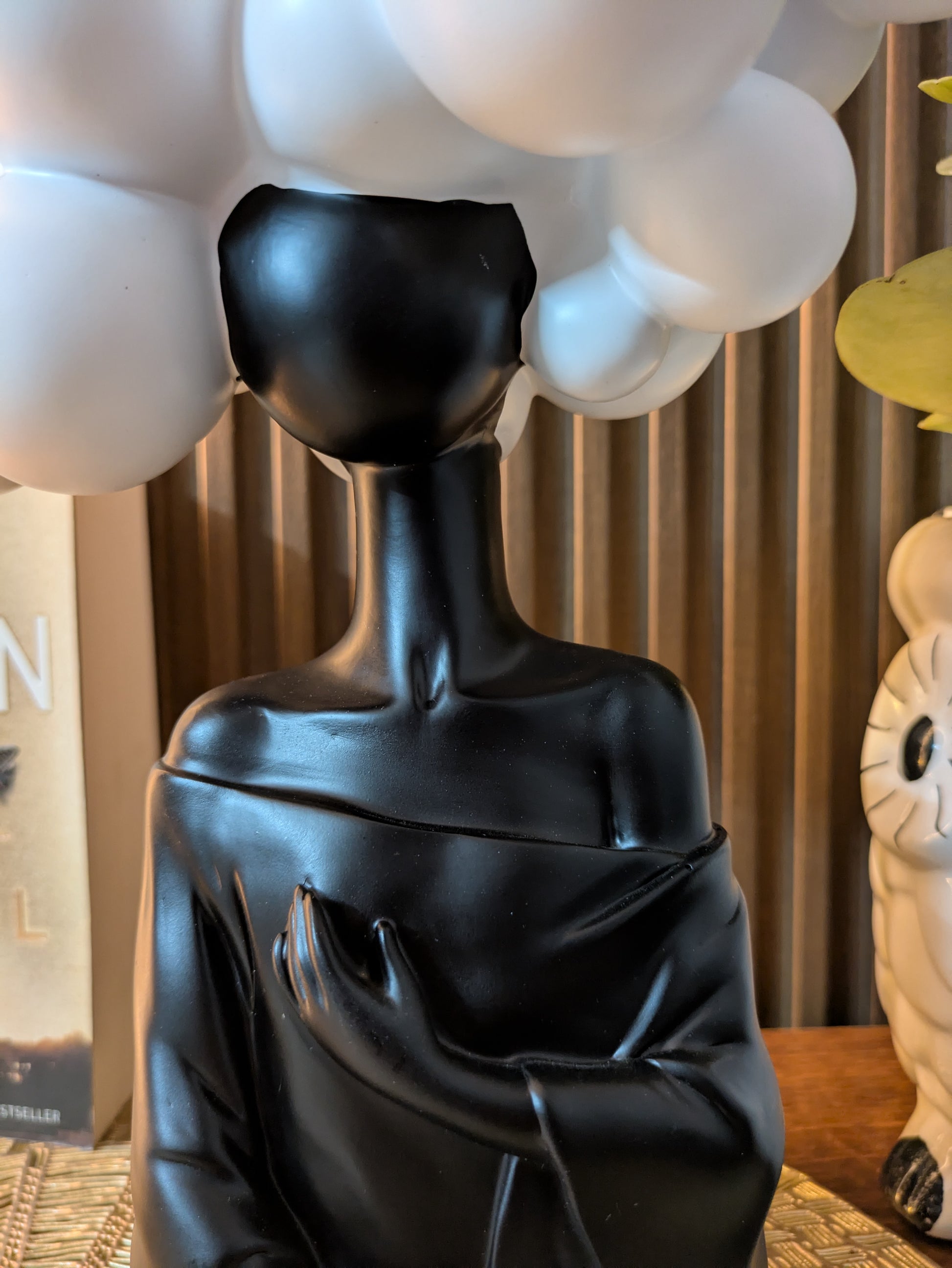 Dream Aura – Artistic White Bubble Head Sculpture
