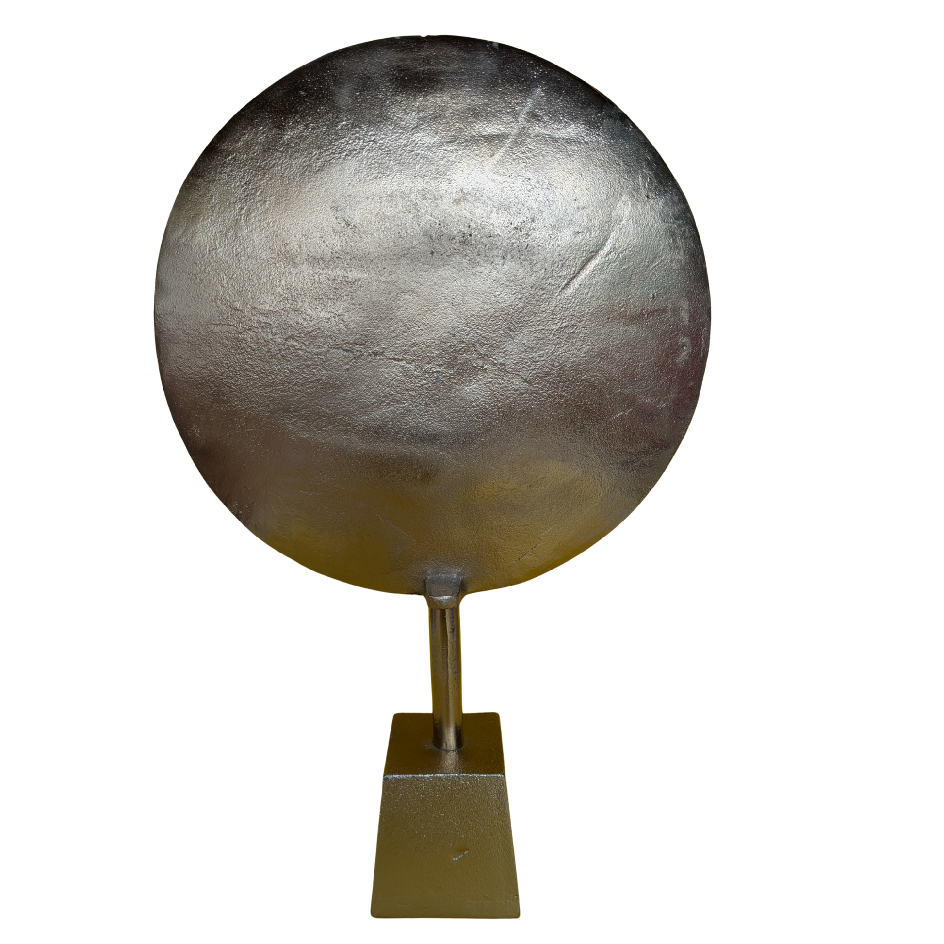 Metallic Horizon Disc Sculpture – Luxe Modern Accent