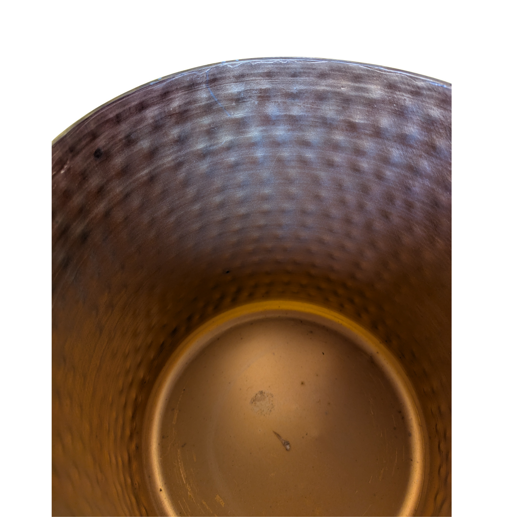 Textured Metal Planter with Stand – Antique Gold Finish