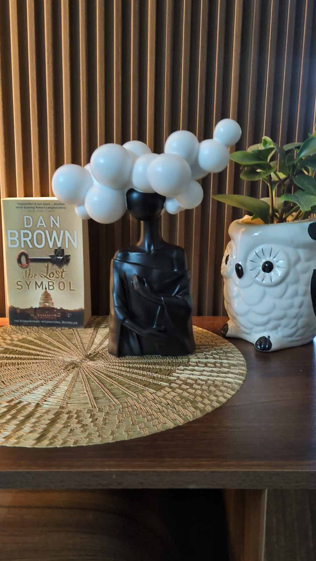Dream Aura – Artistic White Bubble Head Sculpture
